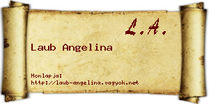 Laub Angelina névjegykártya